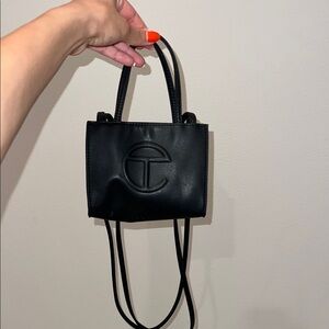 Telfar Black Mini Shopping Bag